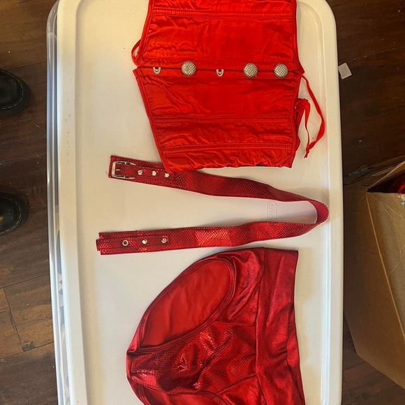 Shiny red speedo belt and - Picture 1 of 2